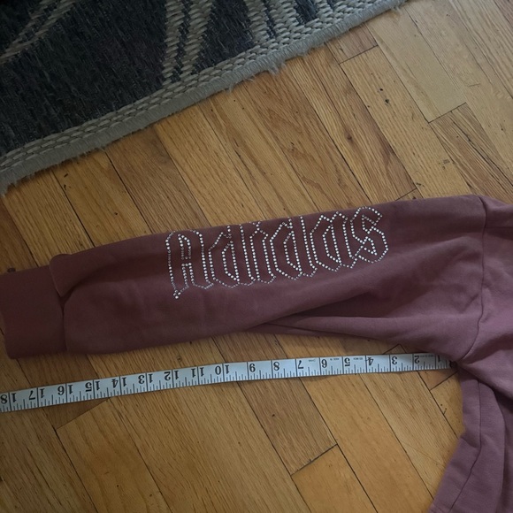 Adidas Brown Rhinstone Crop Sweatshirt Size Medium - Picture 5 of 7